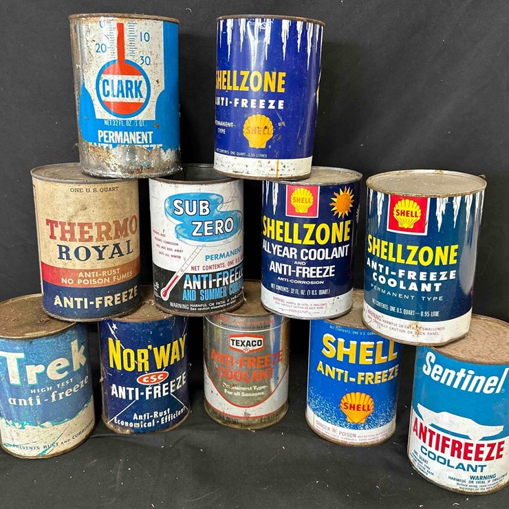 (11) MISC. VINTAGE LUBRICANT CANS - SOME ARE FULL