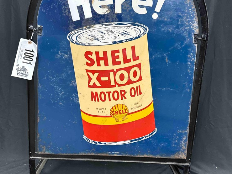 shell-x-100-'here!'-tombstone-tin-sign---30"-x-42"---double-sided-image-3