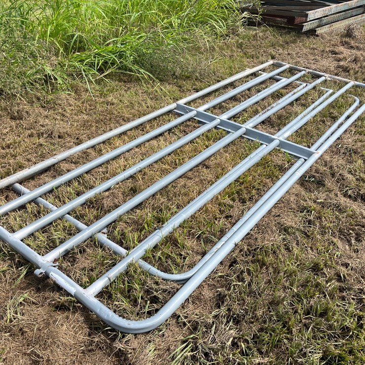 #421 • LOT OF 2 GALVANIZED FARM GATES