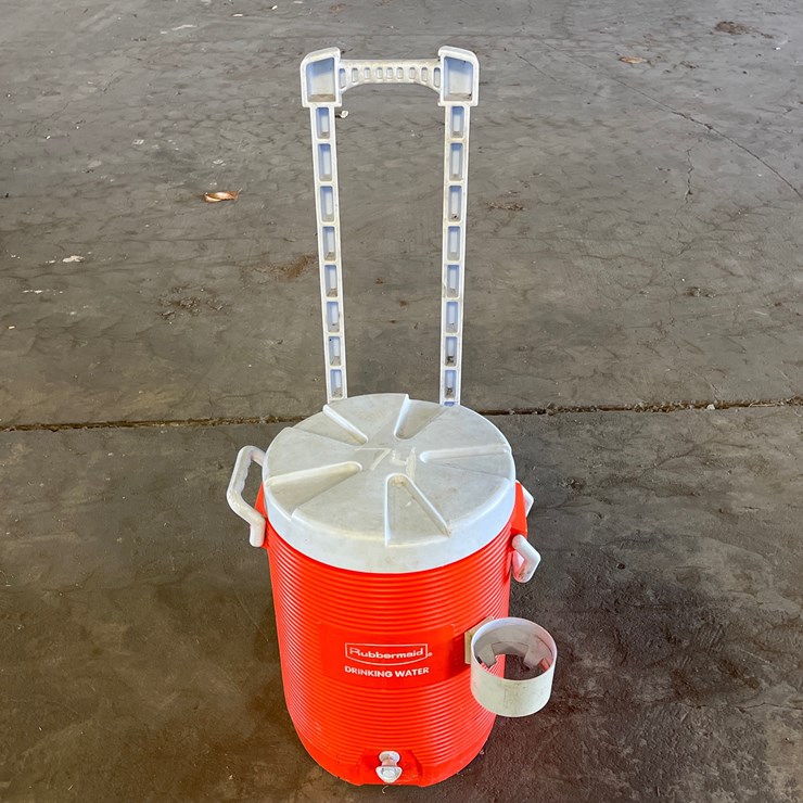 #74 • RUBBERMAID DRINKING WATER COOLER ON WHEELS