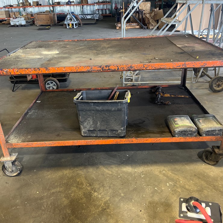 #83 • METAL WORK TABLE ON CASTERS