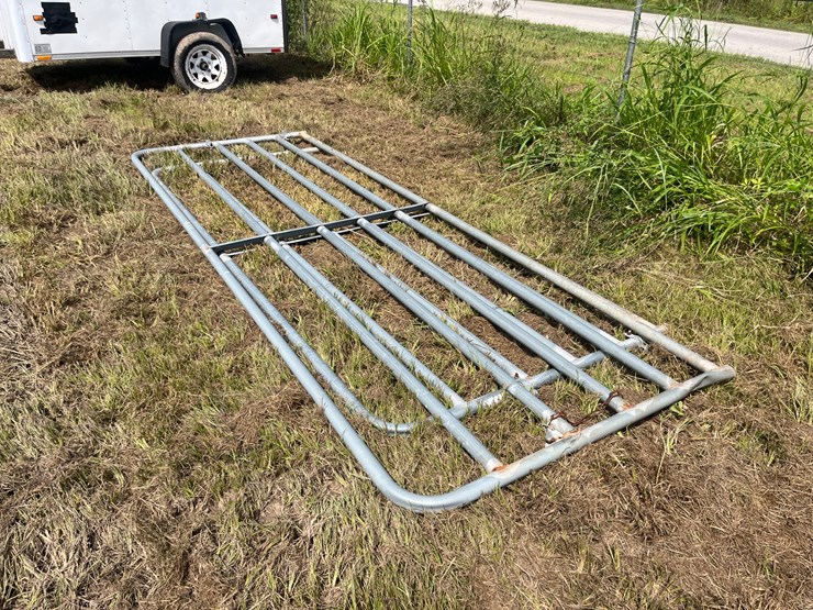 #421-•-lot-of-2-galvanized-farm-gates-image-3