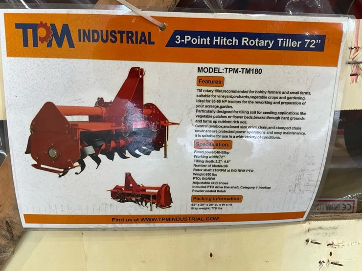 #1350-•-unused-tpm-rotary-tiller-image-1