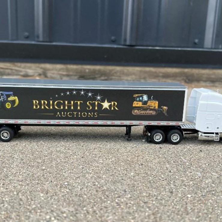 #92 • Bright Star Auctions Die-Cast Metal 1:64 Scale Truck Replica + 2 Bright Star Camping Chairs