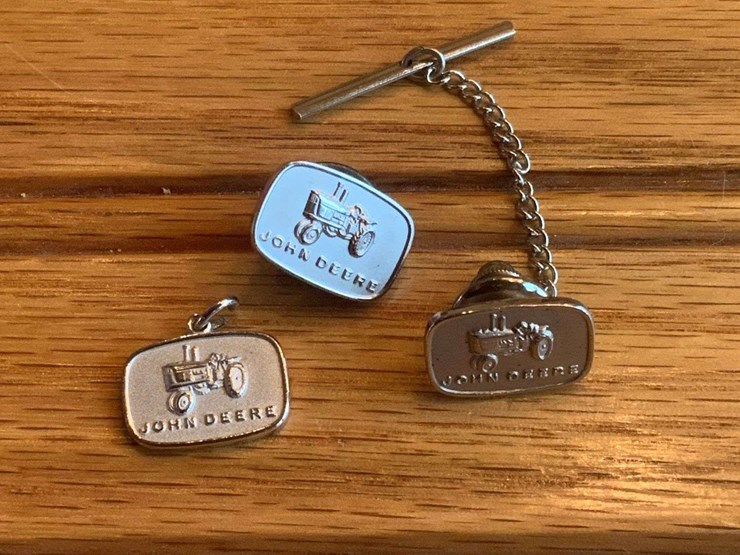 (3)-john-deere-pin,-charm,-tie-chain-image-1