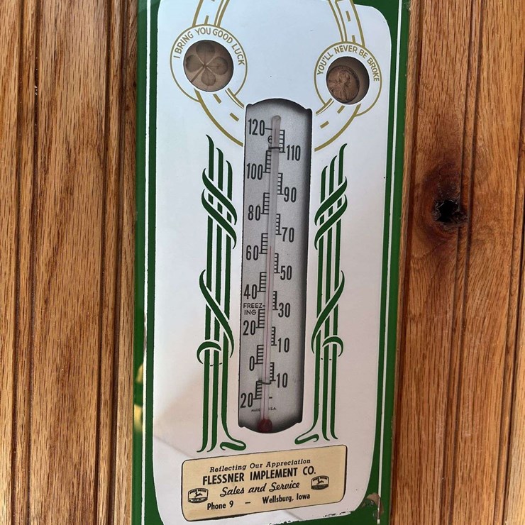 John Deere Mirror Thermometer