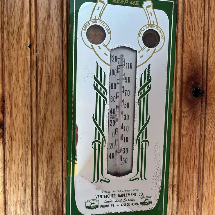 John Deere Mirror Thermometer