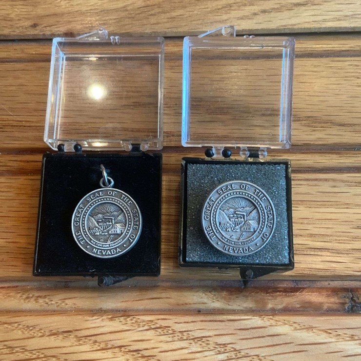 (2) 1980 John Deere Las Vegas Charm + Pin