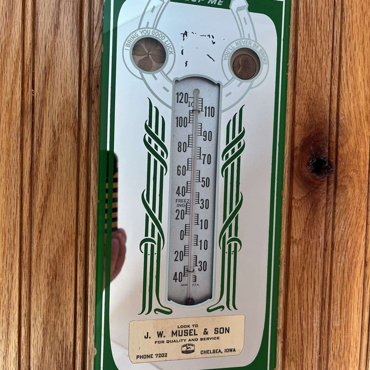 John Deere Mirror Thermometer