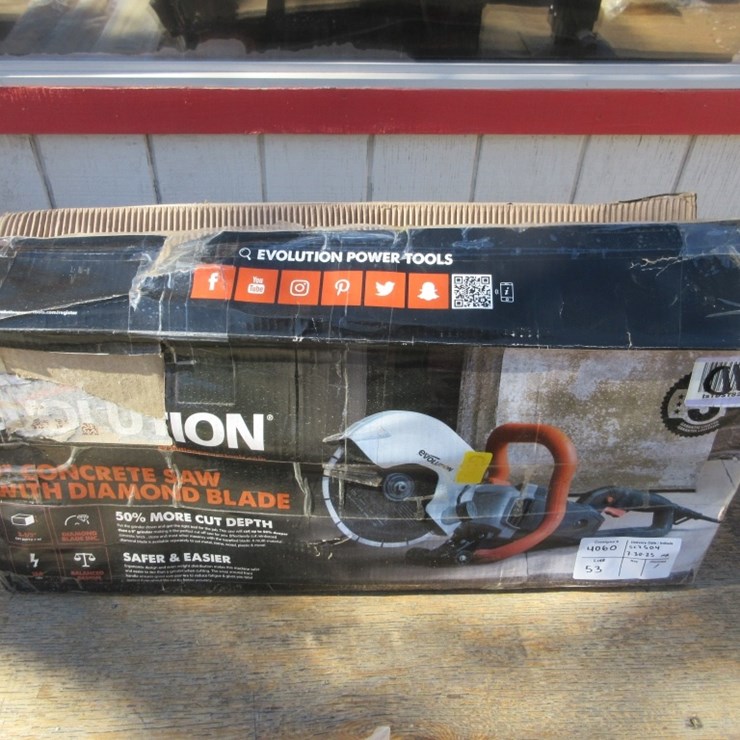 Evolution Power Tools 9" Concrete Saw,