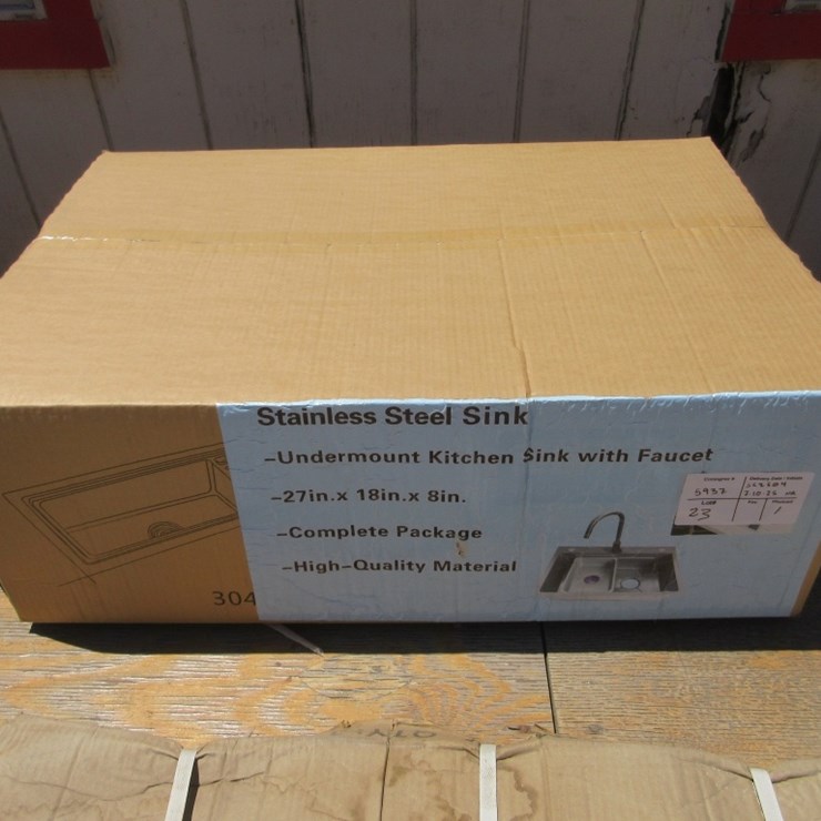 New Unused Stainless Steel Kitchen Sink,