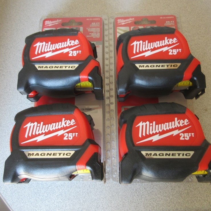 (4) New Unused Milwaukee Magnetic Tape Measures,