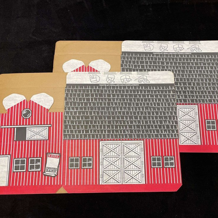 (2) 1/16 IH Cardboard Barn Ertl