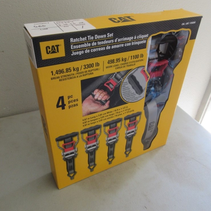 (4) New Unused 16' x 1/2" Cat Ratchet Straps,