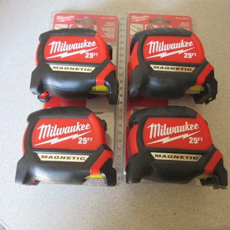 (4) New Unused Milwaukee Magnetic Tape Measures,