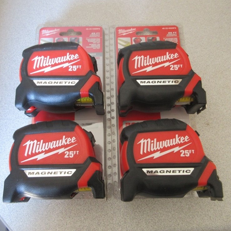 (4) New Unused Milwaukee Magnetic Tape Measures,