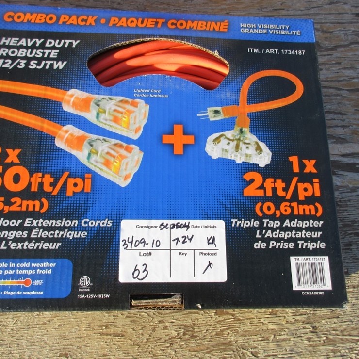 Lot Of Unused 2-Pack 50' HD Extension Cords,