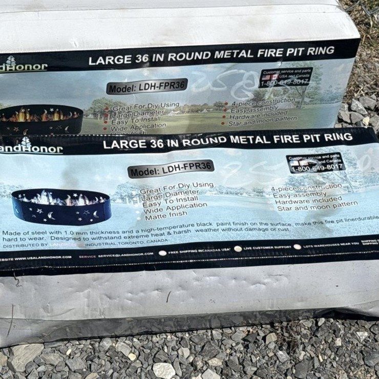 Large 36 inch round fire metal fire pit ring