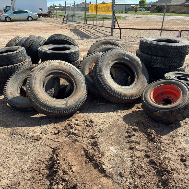 Group of Semi and Equipment Tires