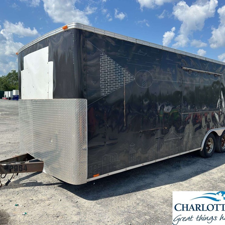 Continental Cargo 8x24’ T/A Enclosed Trailer with Ramp Door (set up as concessions trailer)