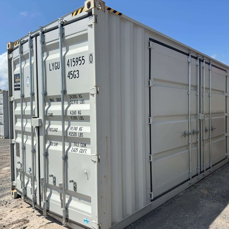 40’ High Cube Shipping Container with 2 Side Doors
