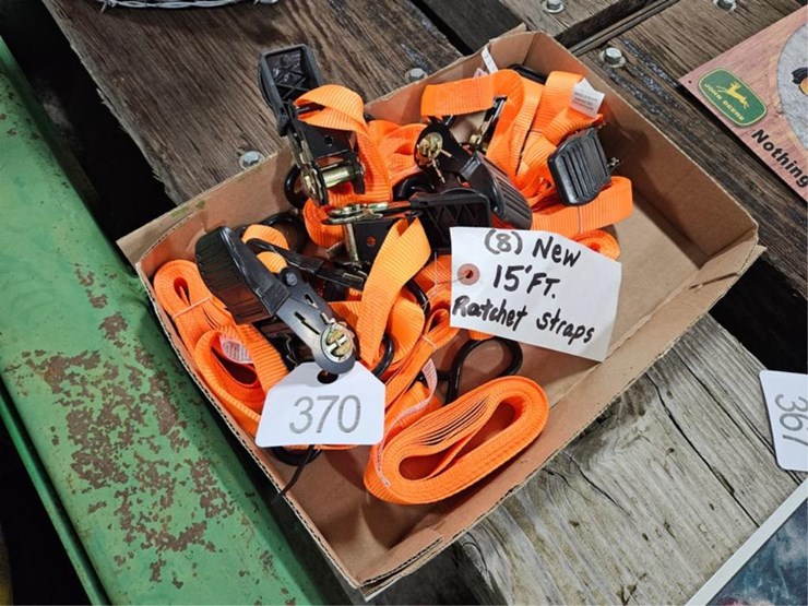 #370-•-8---new-15'-ratchet-straps-image-1