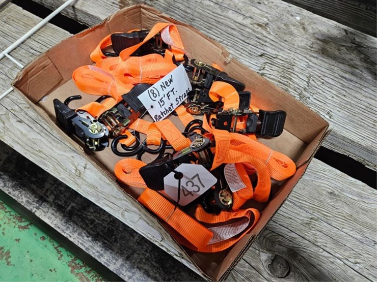 #437-•-new-8---1"-15'-ratchet-straps-image-1