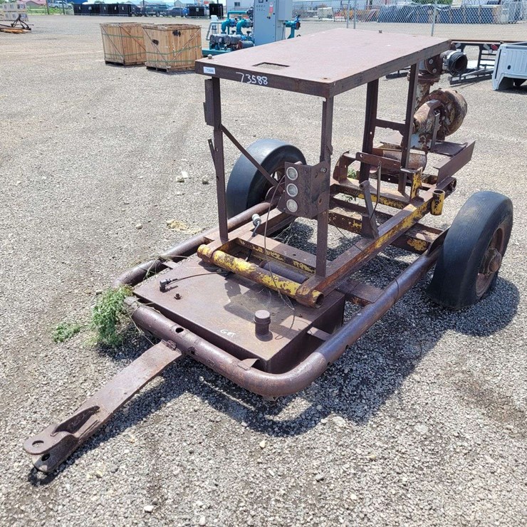 Pump Mounted to Drop Pin Single Axle Shopmade Trailer