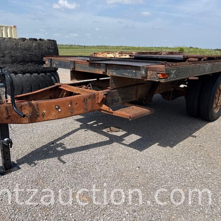 SHOPBUILT FLATBED TRAILER, 8' X 14 1/2', SA DUALS,
