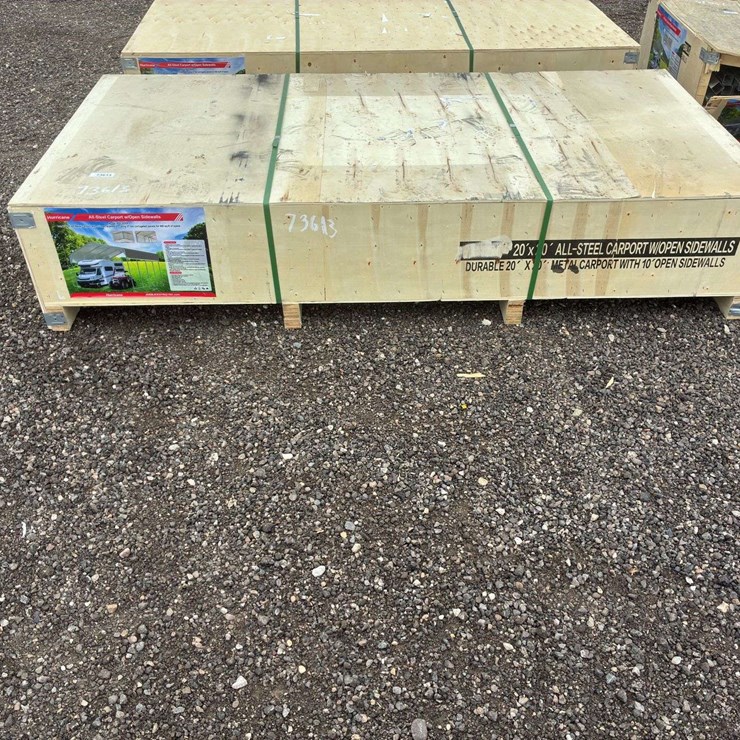 20x20 All Steel w/ Open Side Carport