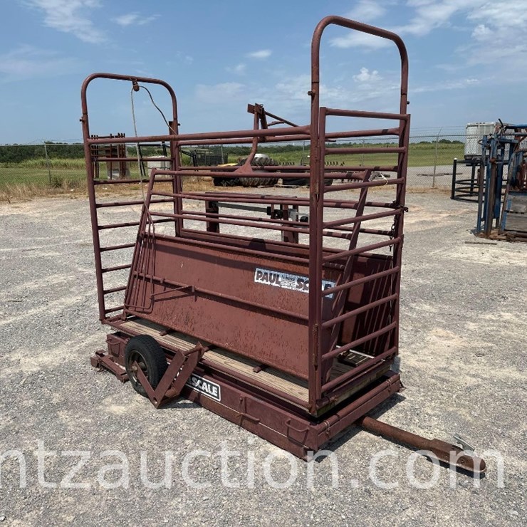 PAUL 2,000 LB PORTABLE SCALE, NEW FLOOR & TIRES,