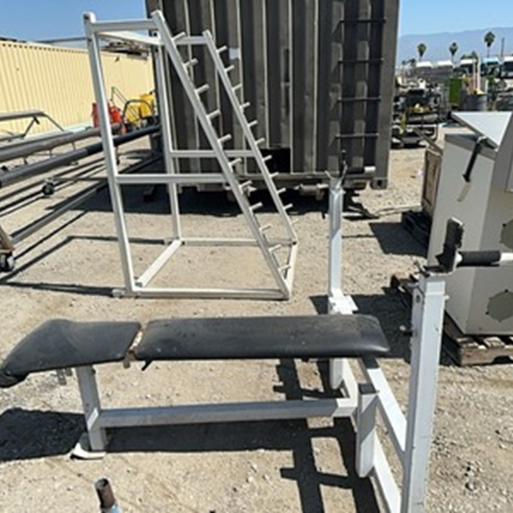 LOT#--BENCH PRESS & WEIGHT STAND