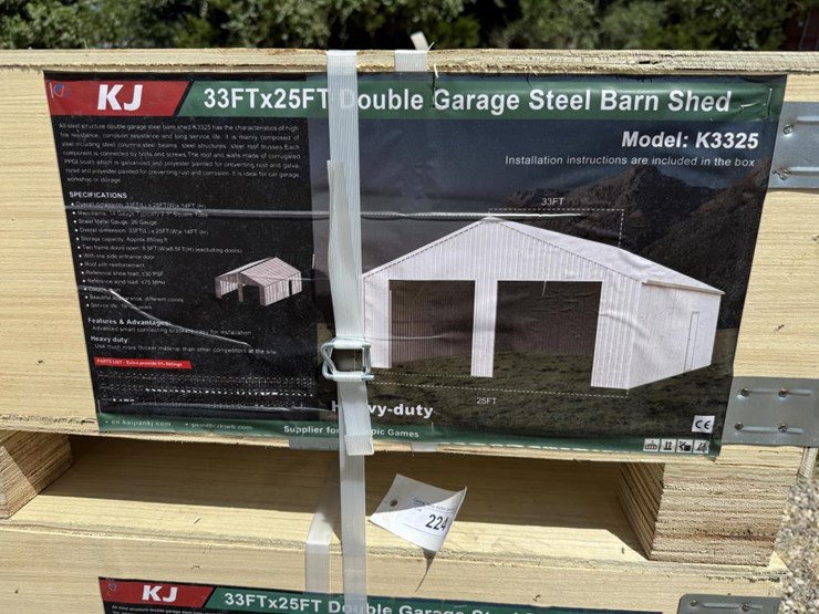#224-•-double-garage-steel-barn---33-ft-x-25-ft-image-2