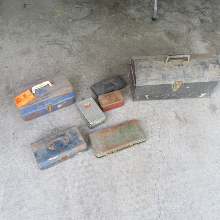 #8829 • (7) Misc. Tool Boxes with Contents