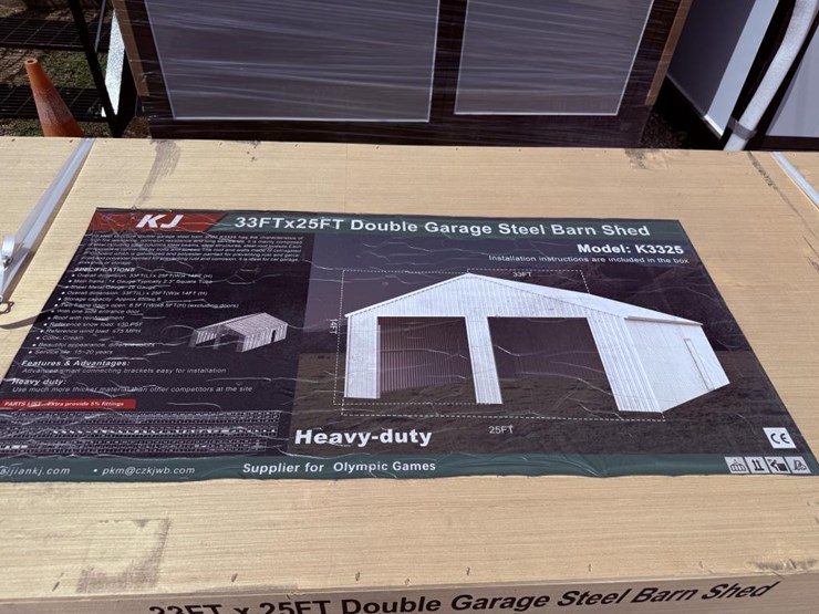 #225-•-double-garage-steel-barn---33-ft-x-25-ft-image-2