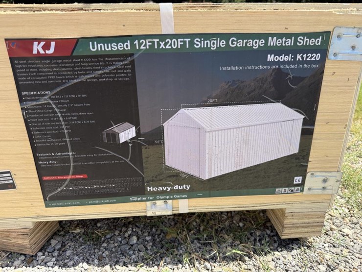 #218-•-single-garage-metal-shed---12-ft-x-20-ft-image-2