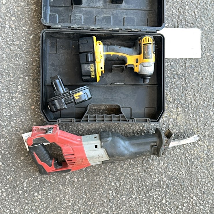LOT#-849-MILWAUKEE SAWZAL & DEWALT IMPACT DRIVER