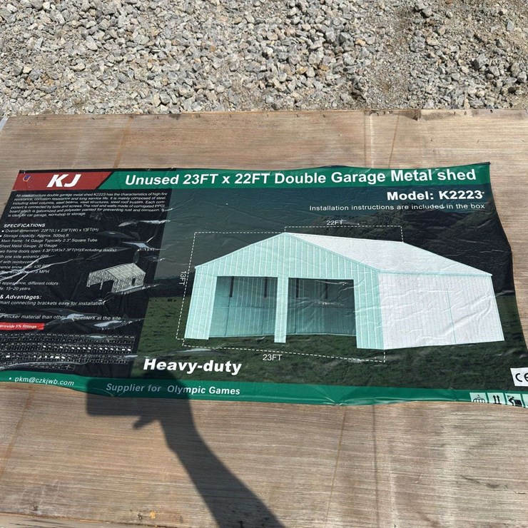 23 X 22 Double Garage Metal Shed