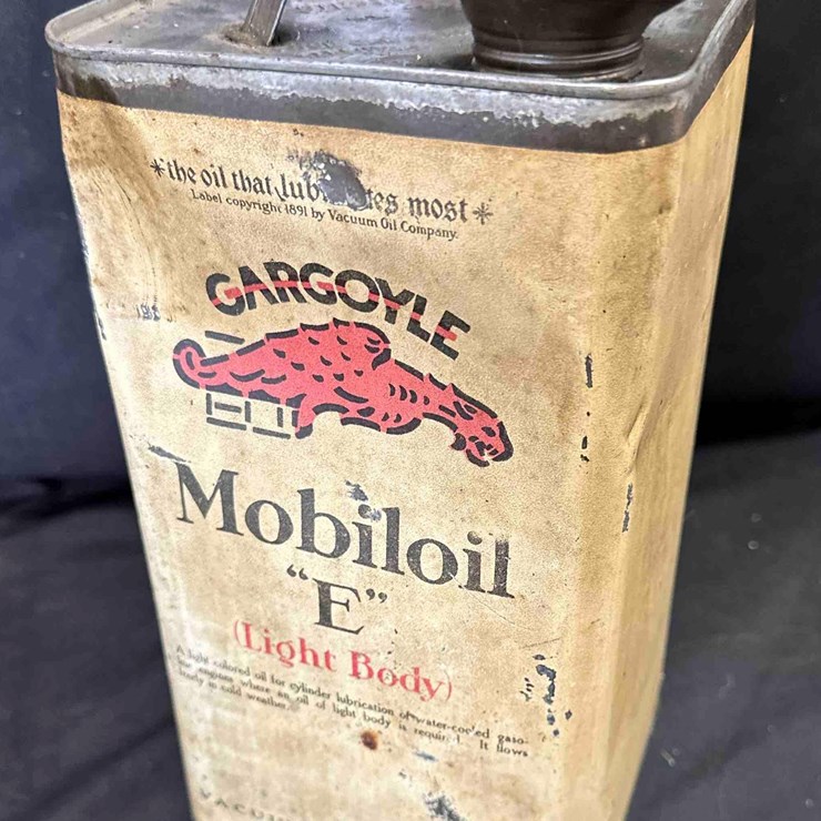 1036 - GARGOYLE MOBILOIL 'E'  1-GALLON - EMPTY