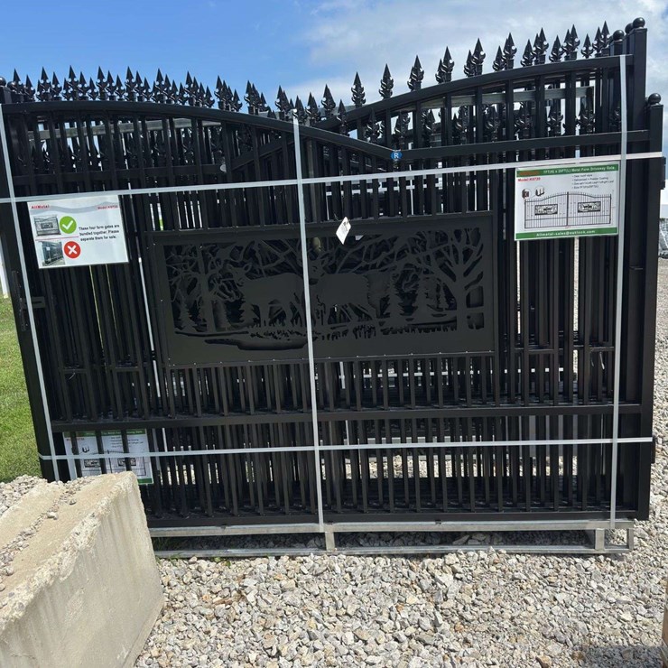 Metal Farm Driveway Gate 7 X 20 Ft 2 Pieces
