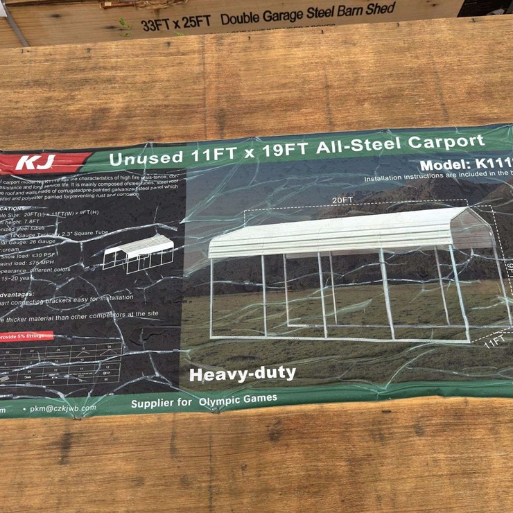 11 X 19FT Single Steel Carport