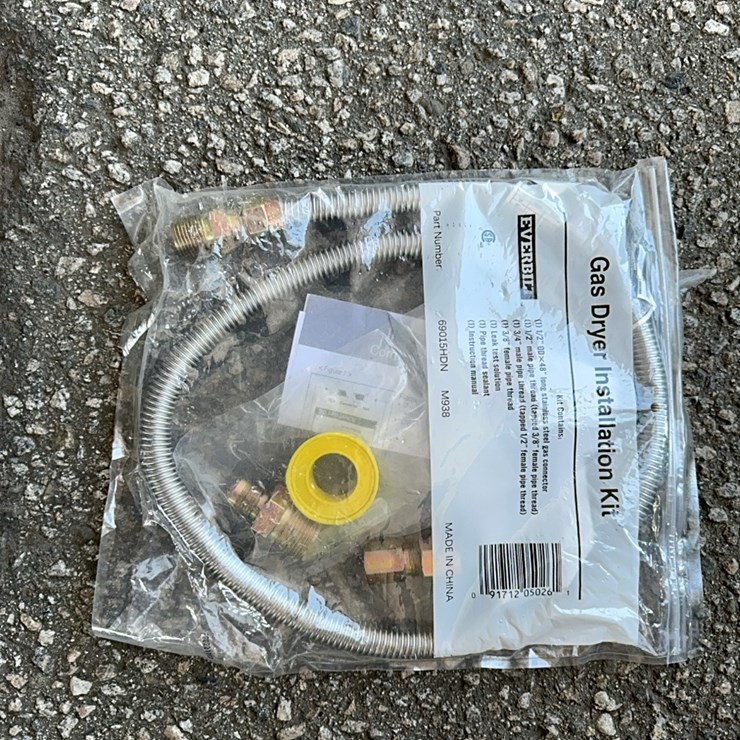 LOT#- 805- GENERAL ELECTRIC GAS DRYER INSTALLATION KIT