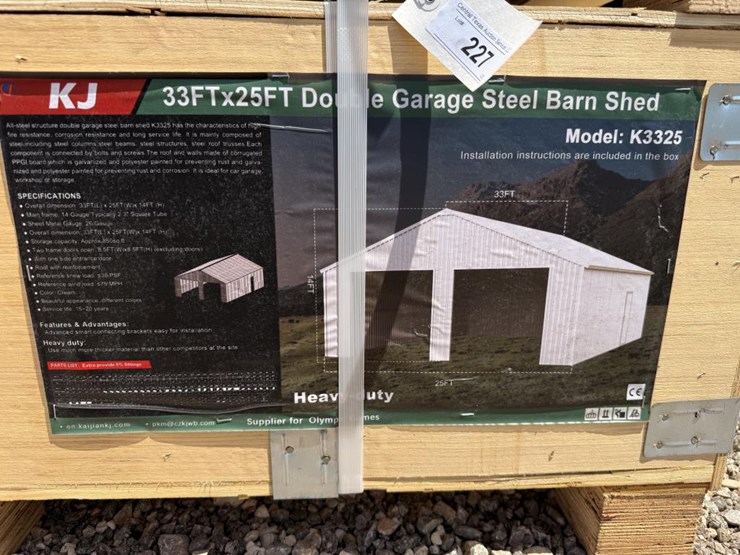#227-•-double-garage-steel-barn---33-ft-x-25-ft-image-2