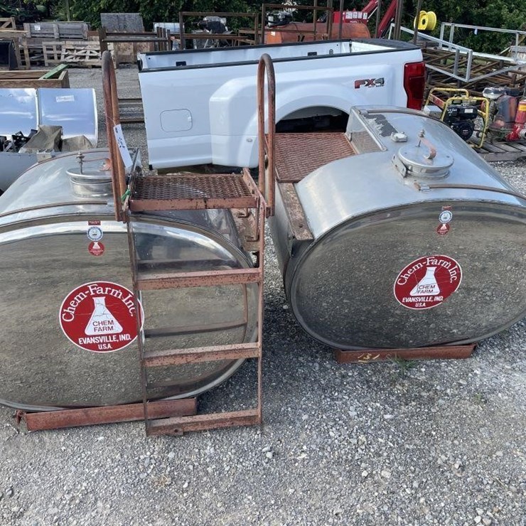 2 -Stainless steel Chem Farm Tanks
