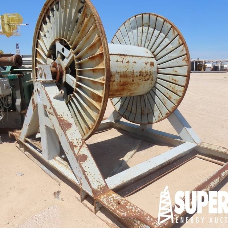 (R15-31) Steel Drill Line Spool, Skidded. Located