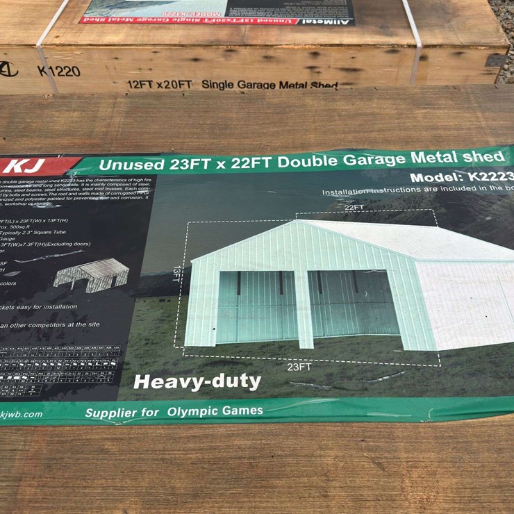 23 X 22FT Double Garage Metal Shed