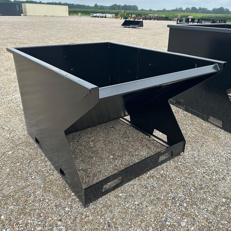 100 - 1.5 CY. SKID STEER HOPPER W/ FORK POCKETS