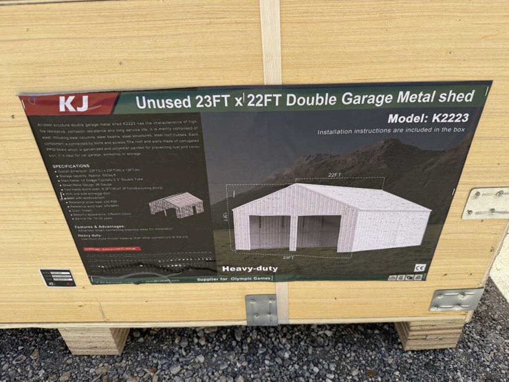 #219-•-double-garage-metal-shed---23-ft-x-22-ft-image-2