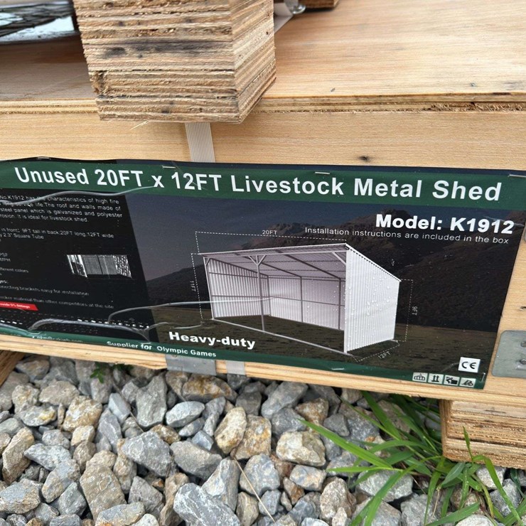 KJ Unused 20 X 12FT Livestock Metal Shed