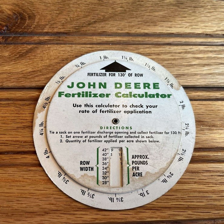 John Deere Fertilizer Calculator